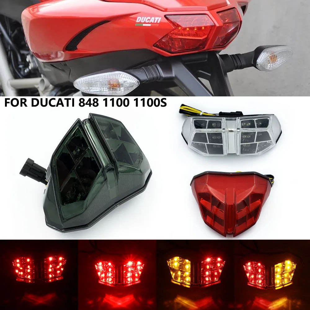 LED Brake Light For DUCATI Streetfighter 848 1100 2012 2013 2014 Motorcycle Integrated Blinker Lamp Rear Stop Taillight