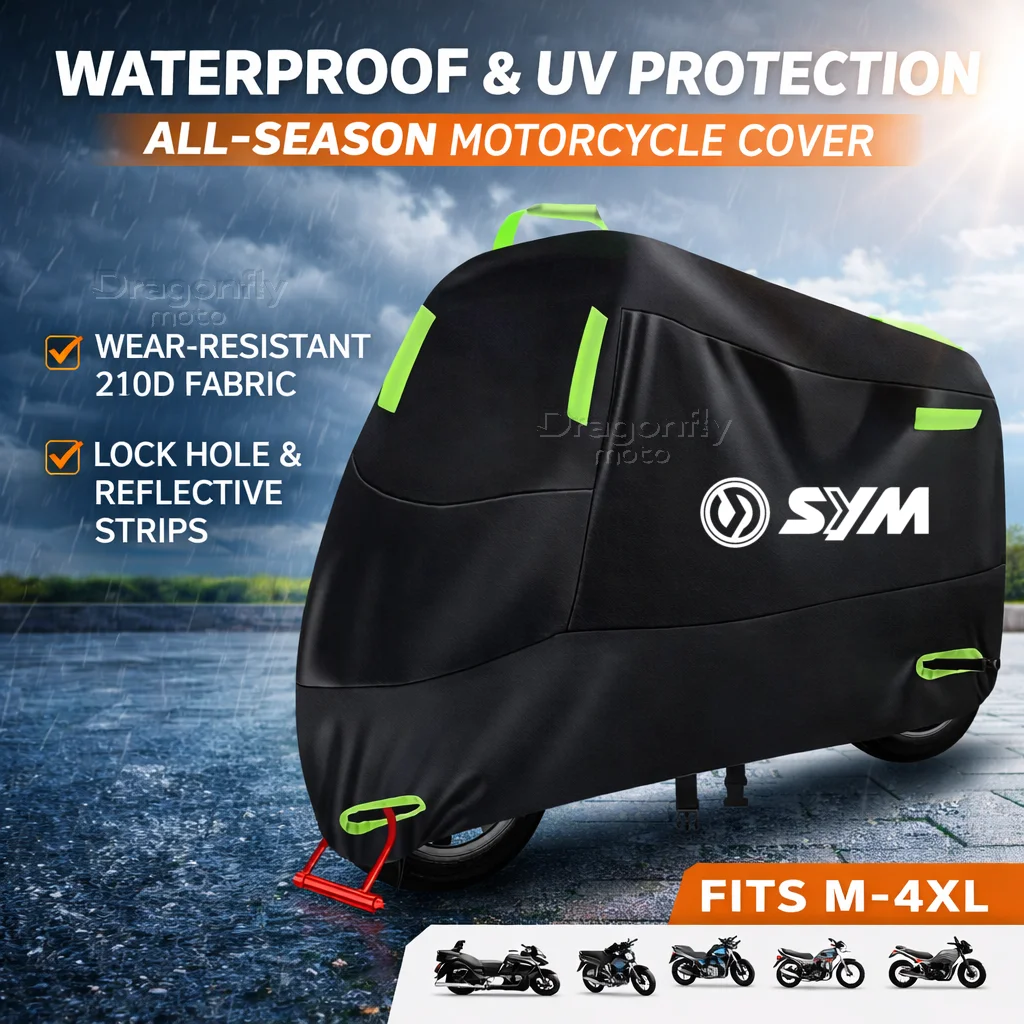 

For SYM JP150 GR125 fiddle 3 FNX150 maxsym 400i 600i Motorcycle Cover Waterproof Outdoor Scooter UV Protector Rain Cover