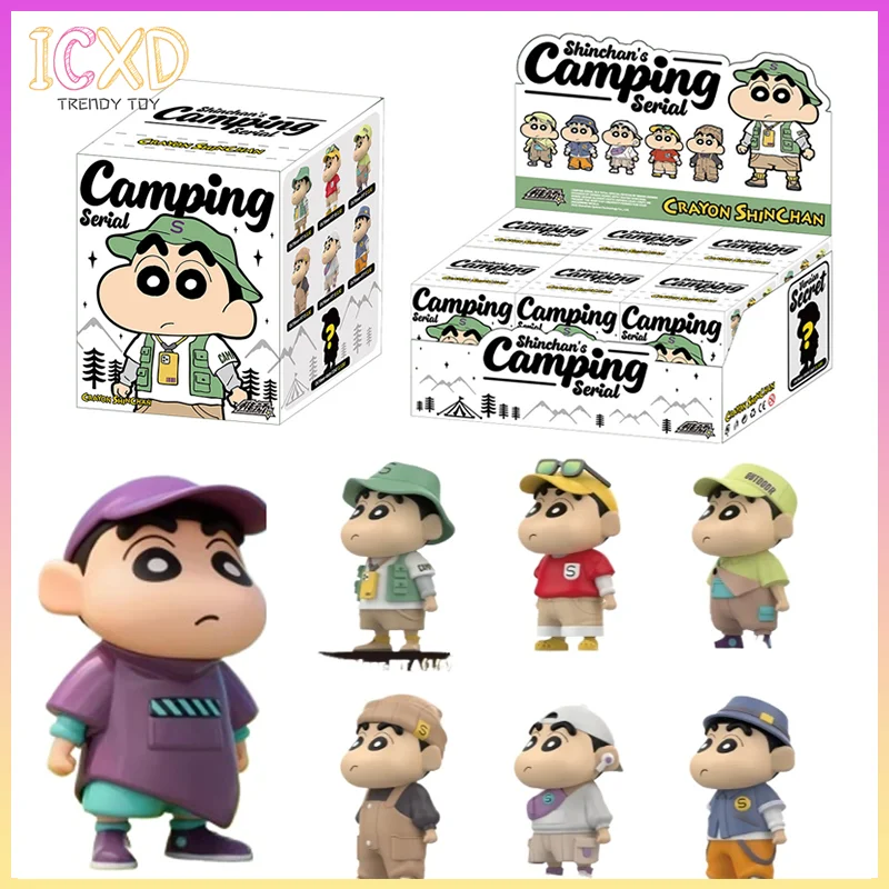 

Genuine Crayon Shin-Chan Camping Series Blind Box Toys Anime-Related Figurines Trendy Toys And Desktop Ornaments Gifts