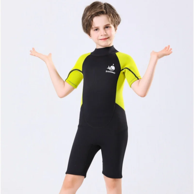 

2.5mm Kids Wetsuit for Boys Girls Toddlers, Front Zipper Shorty Wetsuits/Back Zip Full Wetsuit, Thermal Swimsuits for Diving