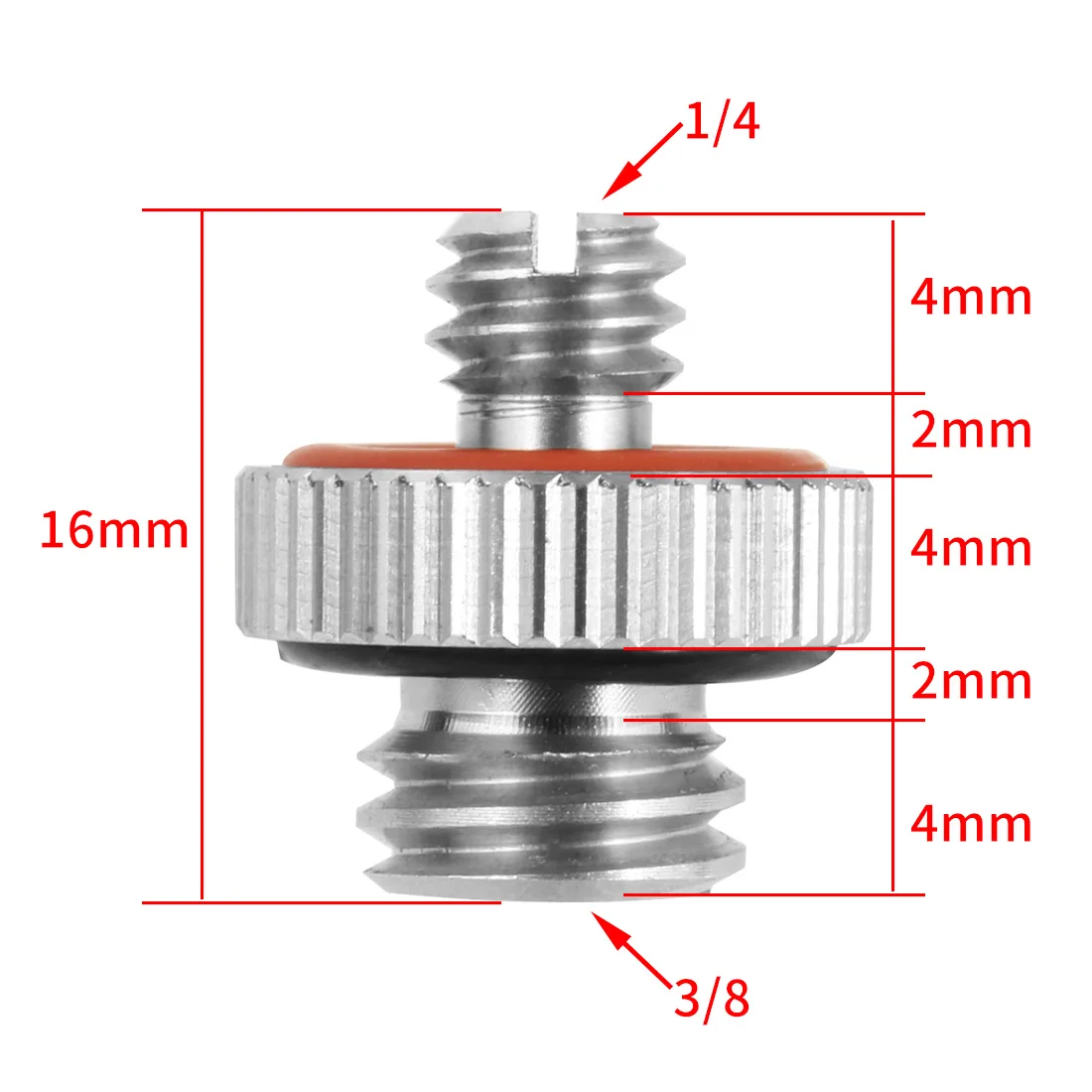 Doppel Kopf Kamera Schraube Adapter Converter 1/4 "zu 1/4 oder 3/8" Männlich zu Männlich Edelstahl für Einbeinstativ stativ Käfig Schraube Pack – Detail 12