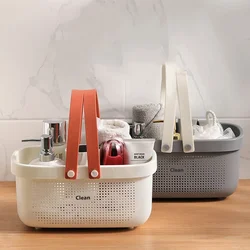 Nordic Storage Basket With Handle Cosmetic Storage Box Bathroom Bathing basket Household Makeup Kitchen Large Storage Container