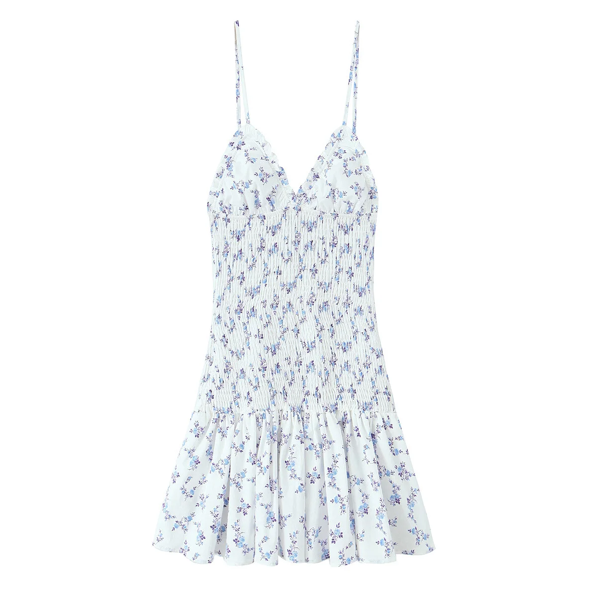 

Taop&Za women's clothing 2025 summer new style sweet fashion flower print stretch dress 3067383