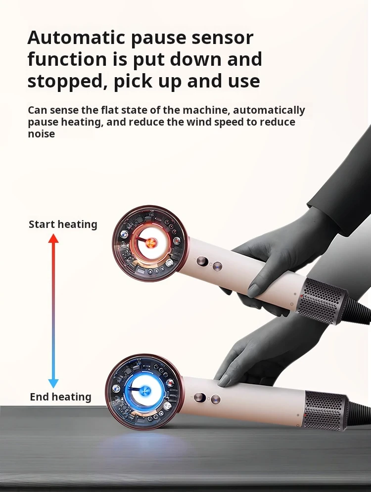 leafless negative ions that do not damage hair smart sensor home hd16 high-speed hair dryer