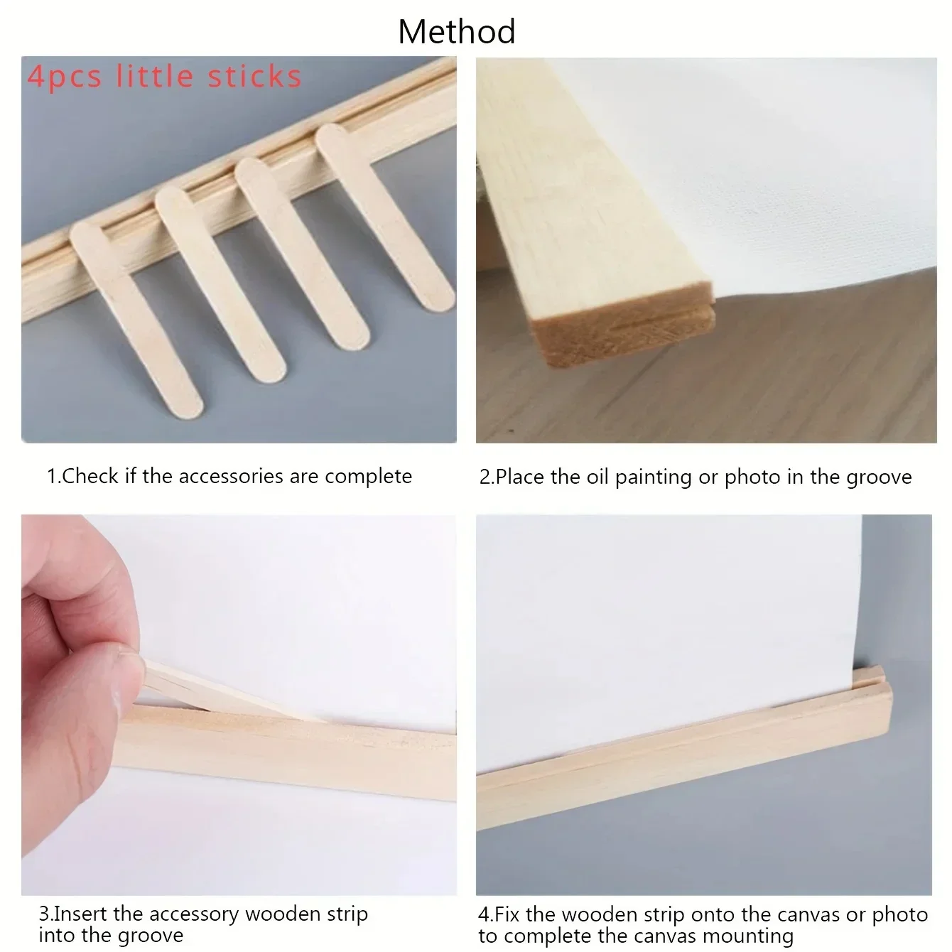 1 Set Wood Diamond Painting Poster Hanger Canvas Painting Frame  Art Craft Hanging Frame Poster Frame Photo Picture Frames