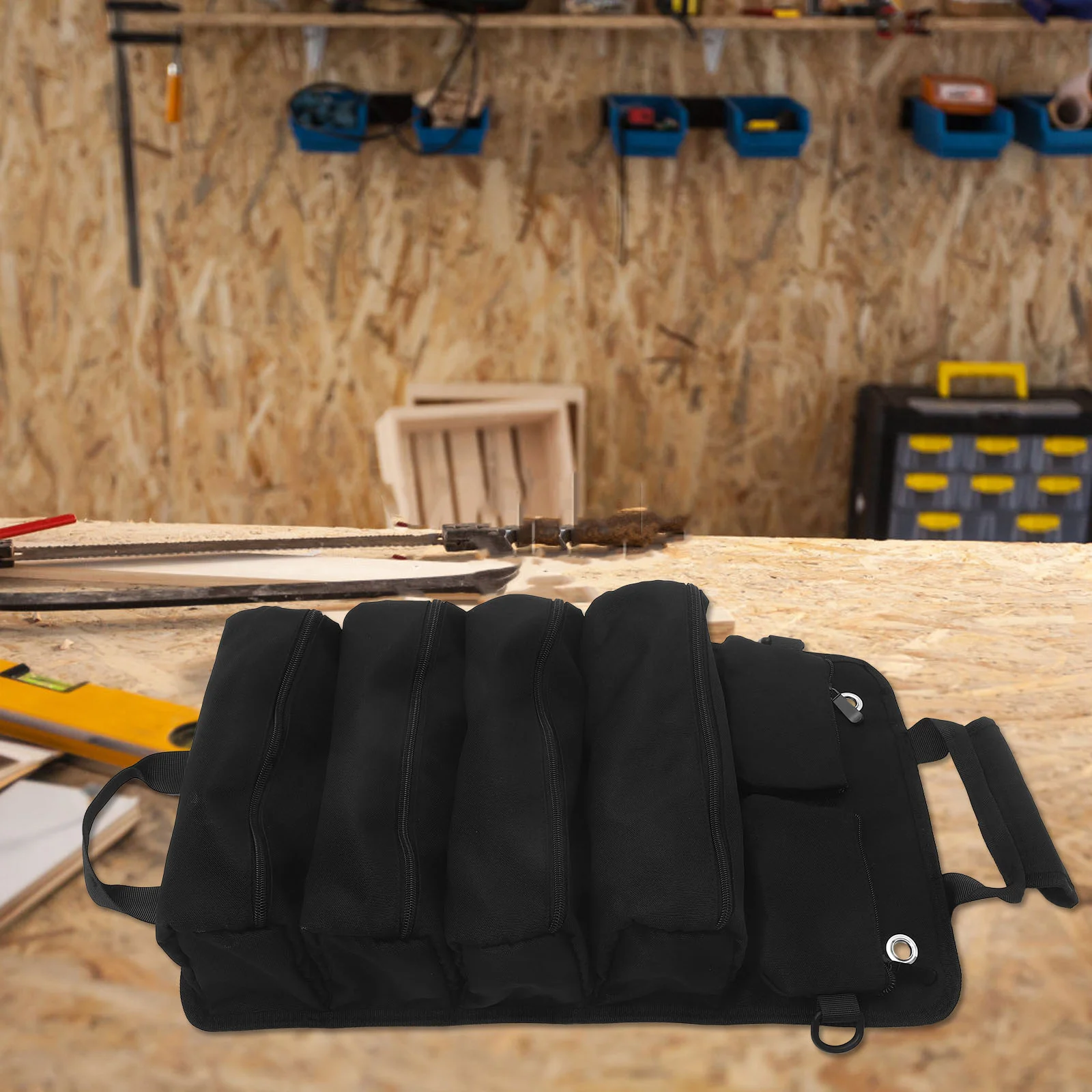 Roll Up Tool Bag Tool Roll Pouch Organizer Emergency Tool Bag for Workers Electrician Carpenter Heavy Duty Tool Bag