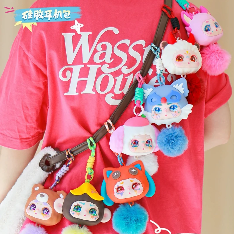 

Новая в наличии, натуральная силиконовая сумка для наушников Kimmon, модная коллекционная слепая коробка, загадочные фигурки ручной работы, подарок на день рождения