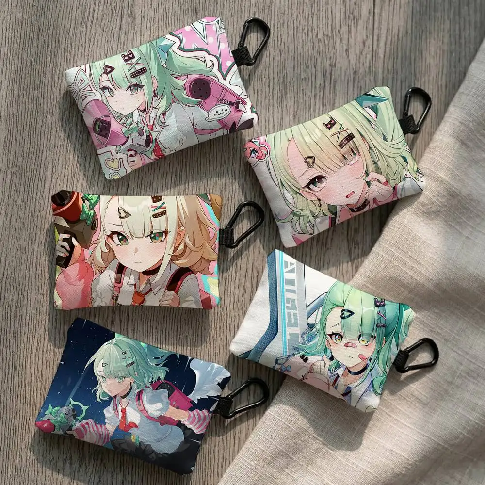 Game Zenless Zone Zero Sunna Everyday Oxford Cloth Zipper Coin Purse - Lightweight Card Holder & Hanging Key Pouch