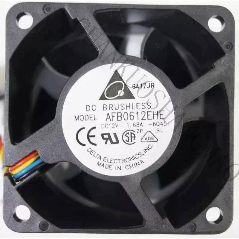 HJY  1 pcs Delta Fan AFB0612EHE 6038 6CM 12V 1.68A large air volume violent fan 4wire