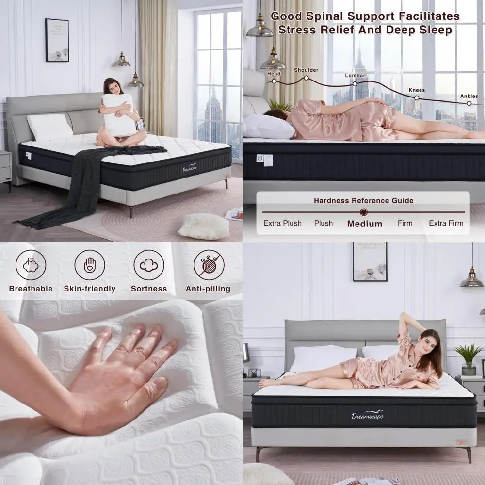 

Memory Foam Hybrid Mattress, 10-Inch Twin Size, Pocket Spring Support for Maximum Comfort and Durability