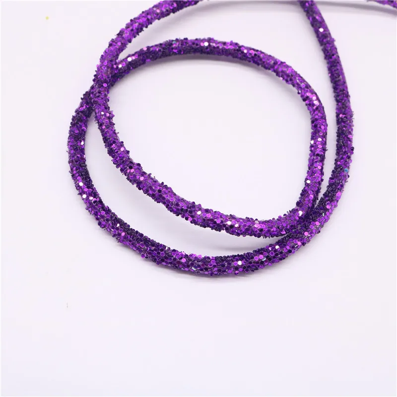 1yard 6mm Resin Glitter Rope Tube Cord Sequin Trimming DIY Jewelry Bracelet Necklace Garment Shoes Party Decoration Wedding