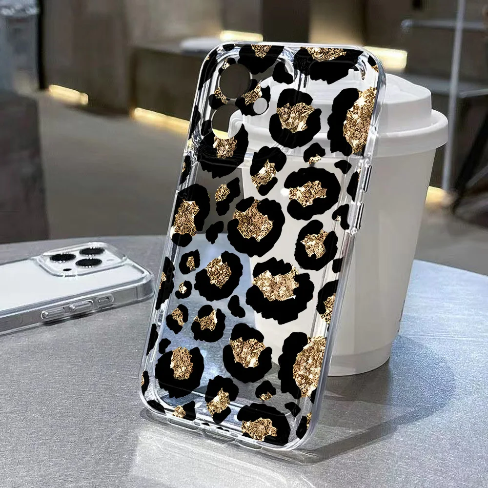 Leopardenmuster Silikon Handyhülle für iPhone 17 Pro Max Hülle iPhone 16 13 14 11 12 15 Pro Max 16e XS XR 7 8 Plus SE Soft Cover