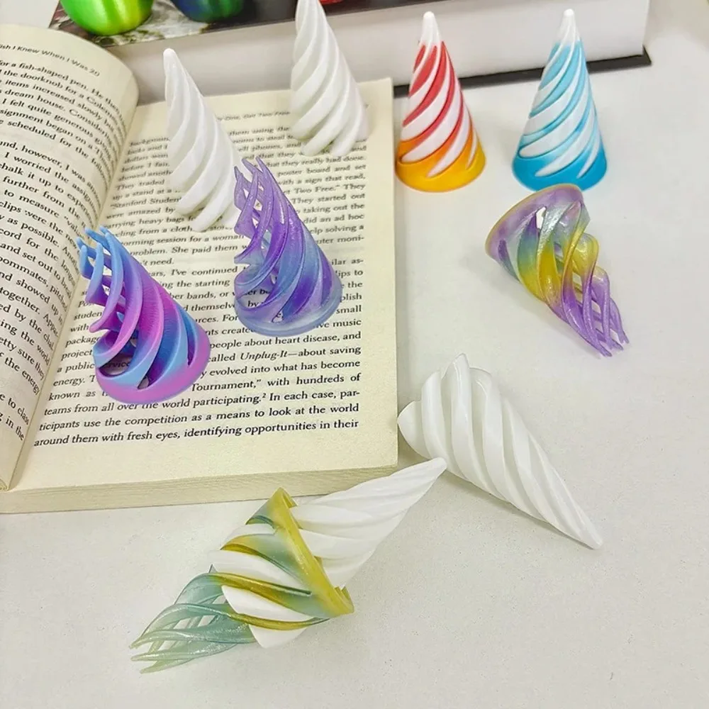 

3D печатная скульптура 3D печатная спиральная конусная игрушка декоративные украшения мини-размер спиральный винт Непоседа игрушка нить иллюзия