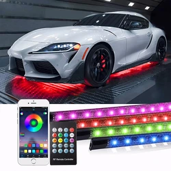 Car Underglow Neon Accent Strip Light LED Underbody Remote/APP Control RGB Neon Lights Decorative Ambient Atmosphere Lamp 12V