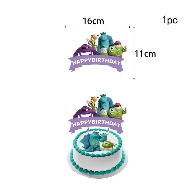 Monsters, Inc. Birthday Monsters University Party Decoration Supplie Cake Decoration Banner Numbers Balloon Backdrop Baby Shower