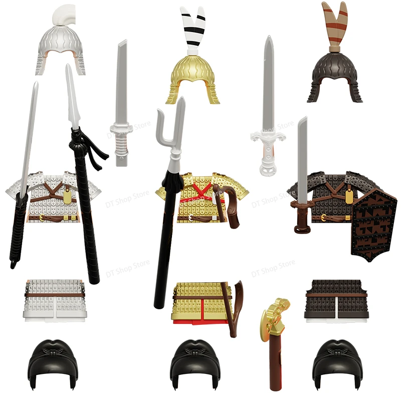 

XP710 711 712 MOC Tang Dynasty History Figures Li Bai Accessories Building Block Action Figures Toys for Children Birthday Gifts