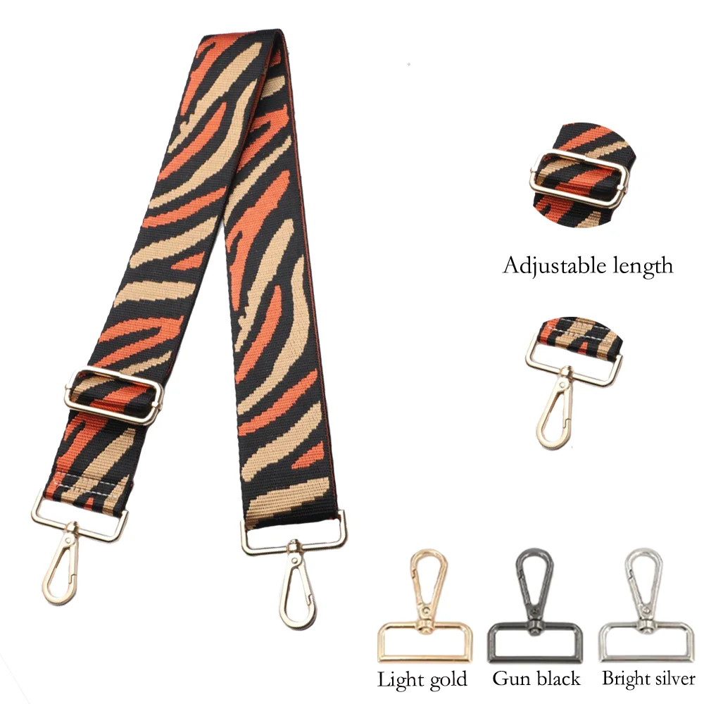 5CM Wide Colorful Stripes Go With EveDiy Single Shoulder Crossbody Strap Adjustable Strap Bag Strap Striped All-In-One Bag Strap