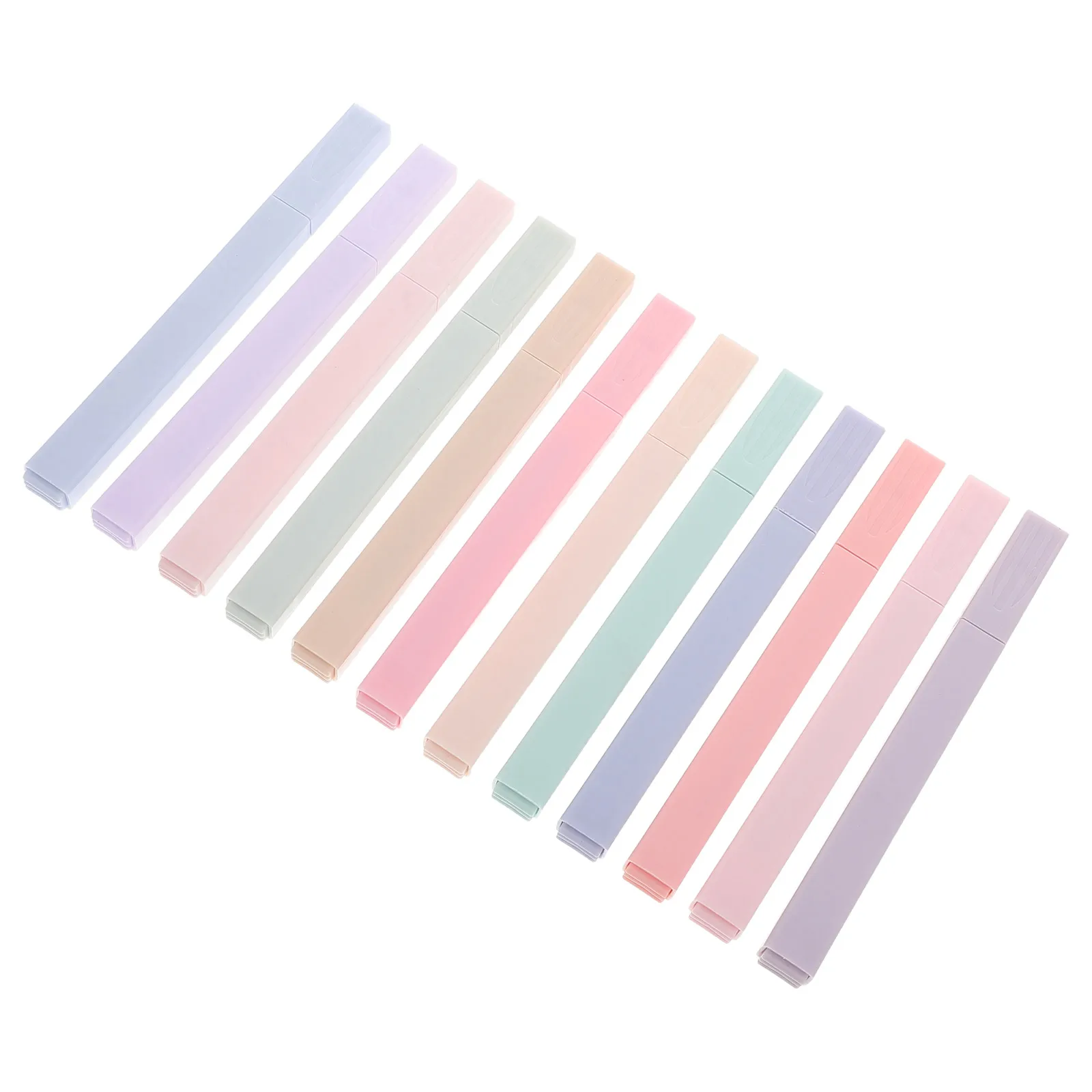 

12pcs Aesthetic Pastel Highlighters Chisel Tip Multicolor Kawaii Stationery Journal Planner Office School Supplies Assorted