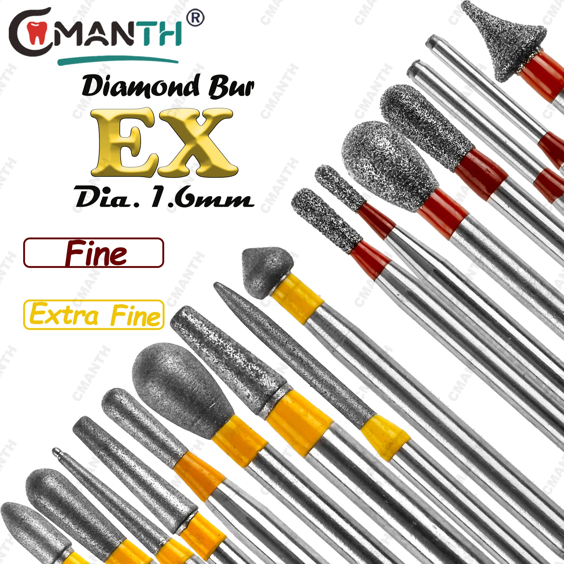 

Тип EX, тонкий/экстратонкий стоматологический алмазный бор, стоматология, клубника для высокоскоростного наконечника, инструмент для полировки стоматолога