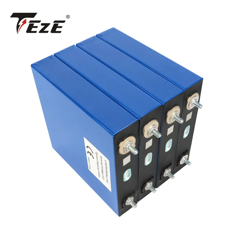 TEZE 4-16PCS 3.2V 125Ah Lifepo4 Battery Grade A 120AH DIY 12V 24V 100% Power for RV Golf Carts Energy Storage Bateria EU NO VAT