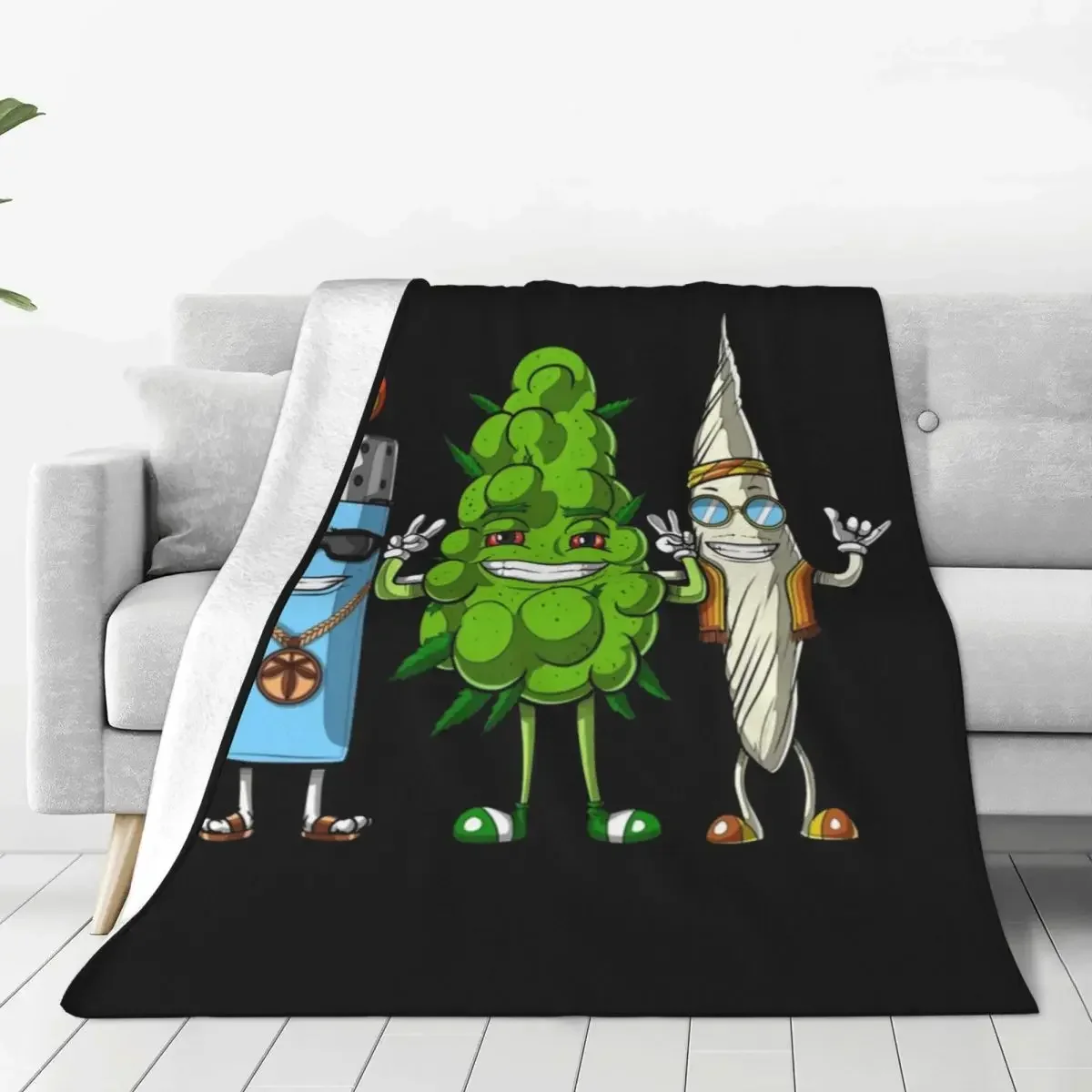 Weed Bud Joint Lighter Blanket Fleece Lightweight Throw Blanket Sofa Throw Blanket For Home Bedroom Office Throws Bedspread