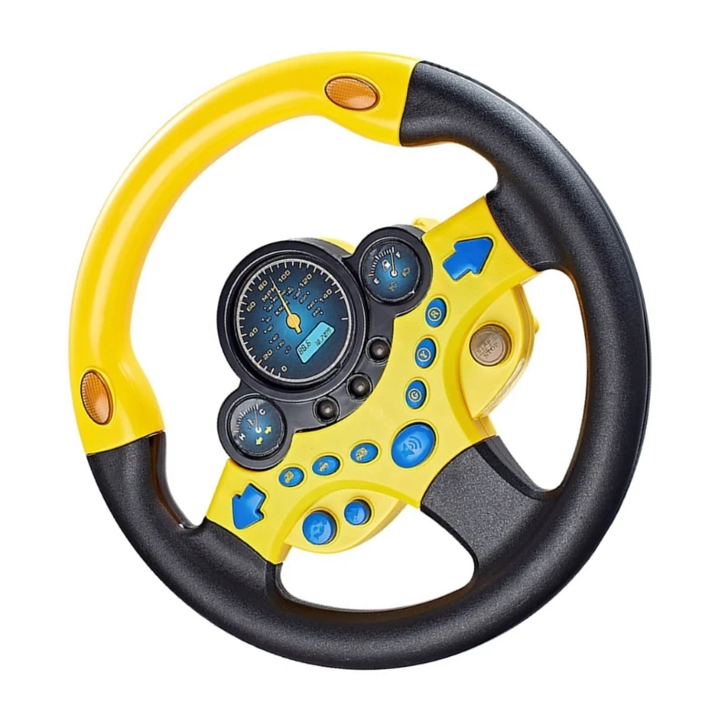 Children Steering Wheel Simulation Driver Car Toy Electric Musical Steering Wheel for Toddler Pretend Play Learning Toy