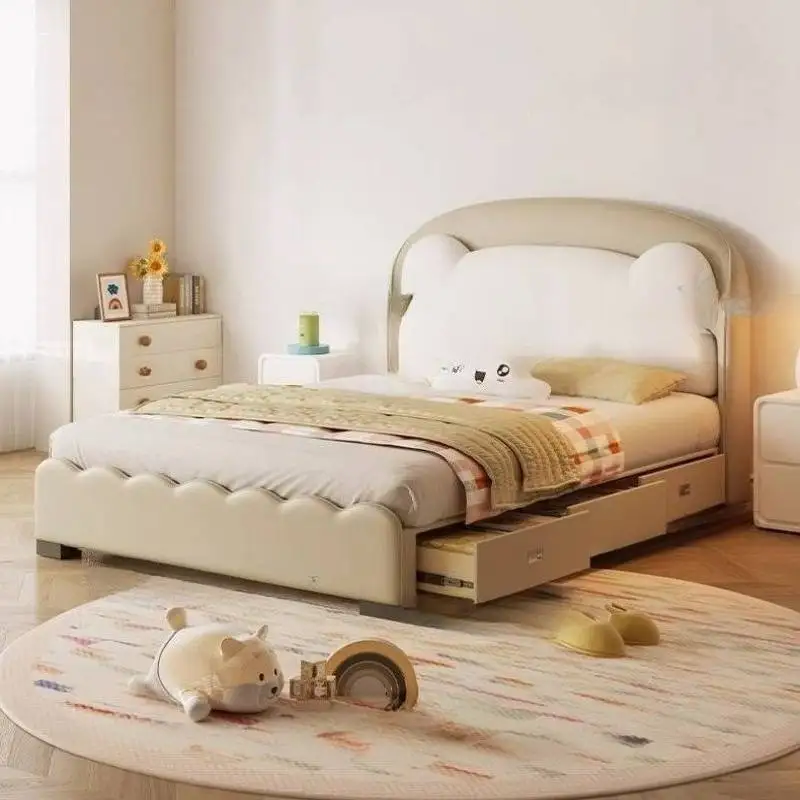 تخزين سرير أطفال إسكندنافي أوروبا رخيصة بسيطة خشبية مخصصة سرير أطفال تصميم واحد حديث Lettino Per Bambini أثاث منزلي