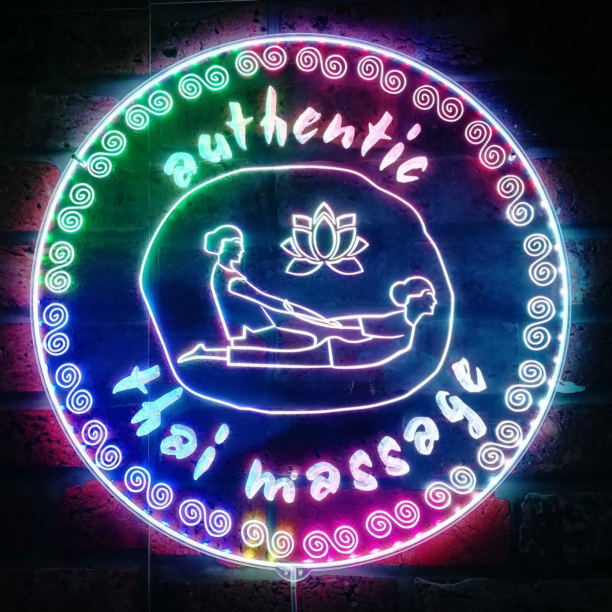 Authentic Thai Massage Body Care Glam Led Neon Sign st06-fnd-i0208-c