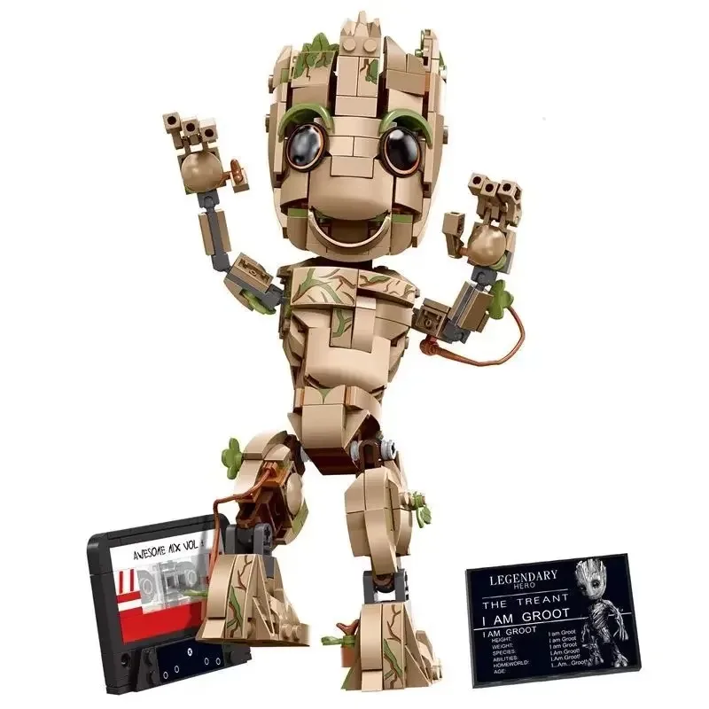 Marvel Groot Little Treeman Galaxy Guardian Alliance Cartoon Cute Puzzle Assembled Toys Boys Creative hand model gift