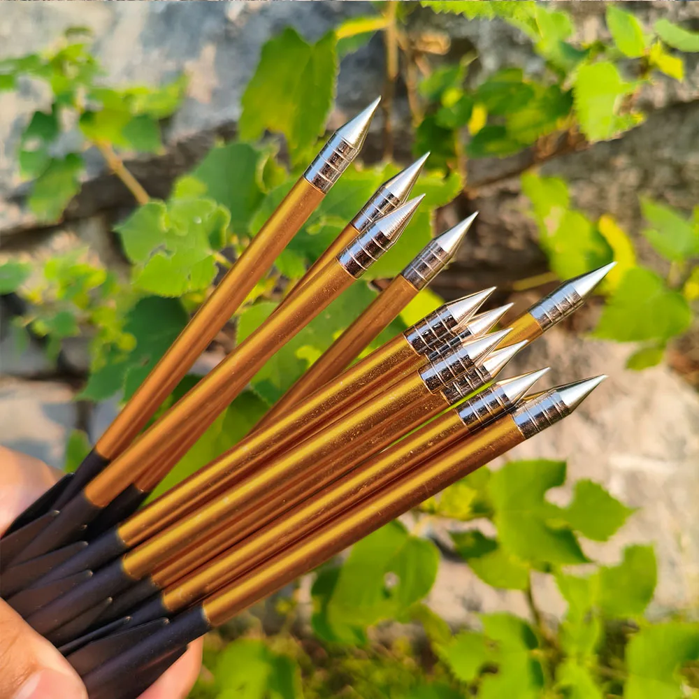 الرماية 6.3 "مسامير القوس والنشاب الألومنيوم القوس والنشاب السهام البلاستيك دوارات ل 50-80lbs مسدس صغير القوس والنشاب الصيد الرماية في الهواء الطلق