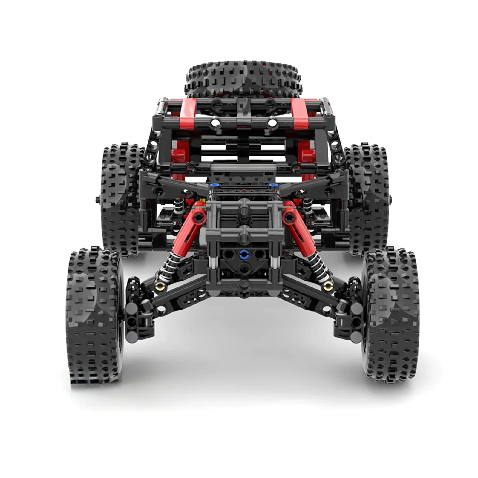 الإبداعية على الطرق الوعرة إطار سيارة نموذج اللبنات ثقب شعاع تجميعها 4-عجلة القيادة مركبة زخرفة Moc الطوب لعب الأولاد الهدايا