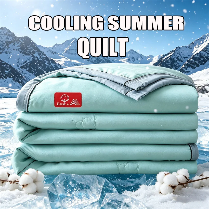 Summer Quilt 100% Cotton Comforter Cloud Soft Quilts Ultrasonic Quilted Machine Washable Single Double Air Condition Blanket