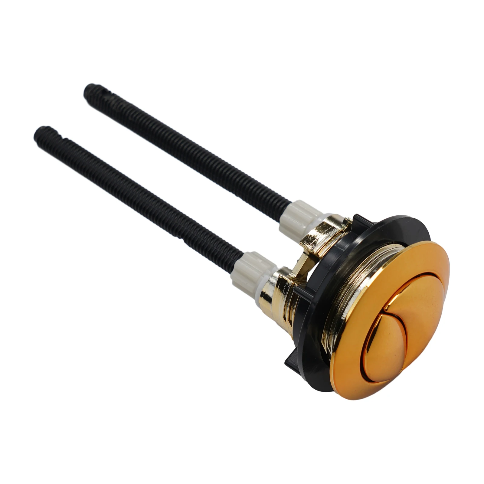 Double Flush Toilet Mechanical Top Flush Valve Dual Flush Gold Toilet Push Button Stainless Steel Toilet Water Tank Compatible