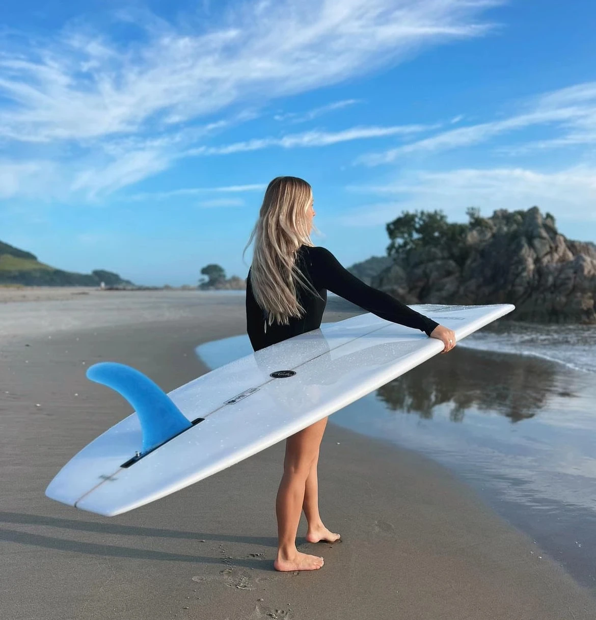 Multi-style 9” single fiberglass tail fin Surfboard tail rudder fits longboards 9' or 9.2 boards Sea Surf Shark Fin Attachment