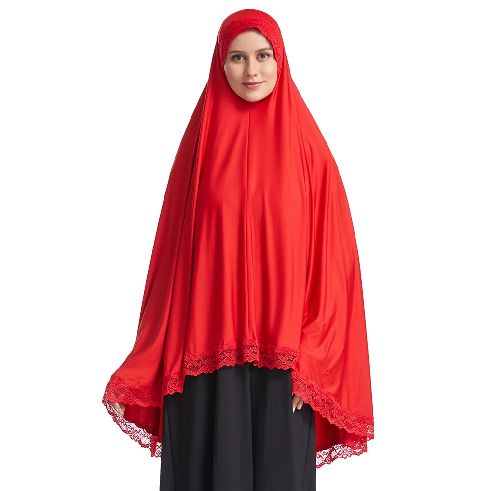 Long Khimar Eid Ramadan Women Muslim Abaya Hijab Gowns Burqa Head Scarf Islamic Prayer Garment Overhead Turban Veil Clothing