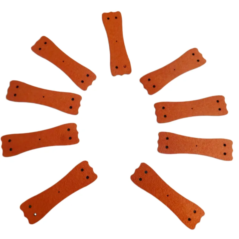 Microfiber Slingshot Sleeve Non-Slip Flat Slingshot Artificial Leather Hunting Pocket Slingshot Accessories 10 Pieces