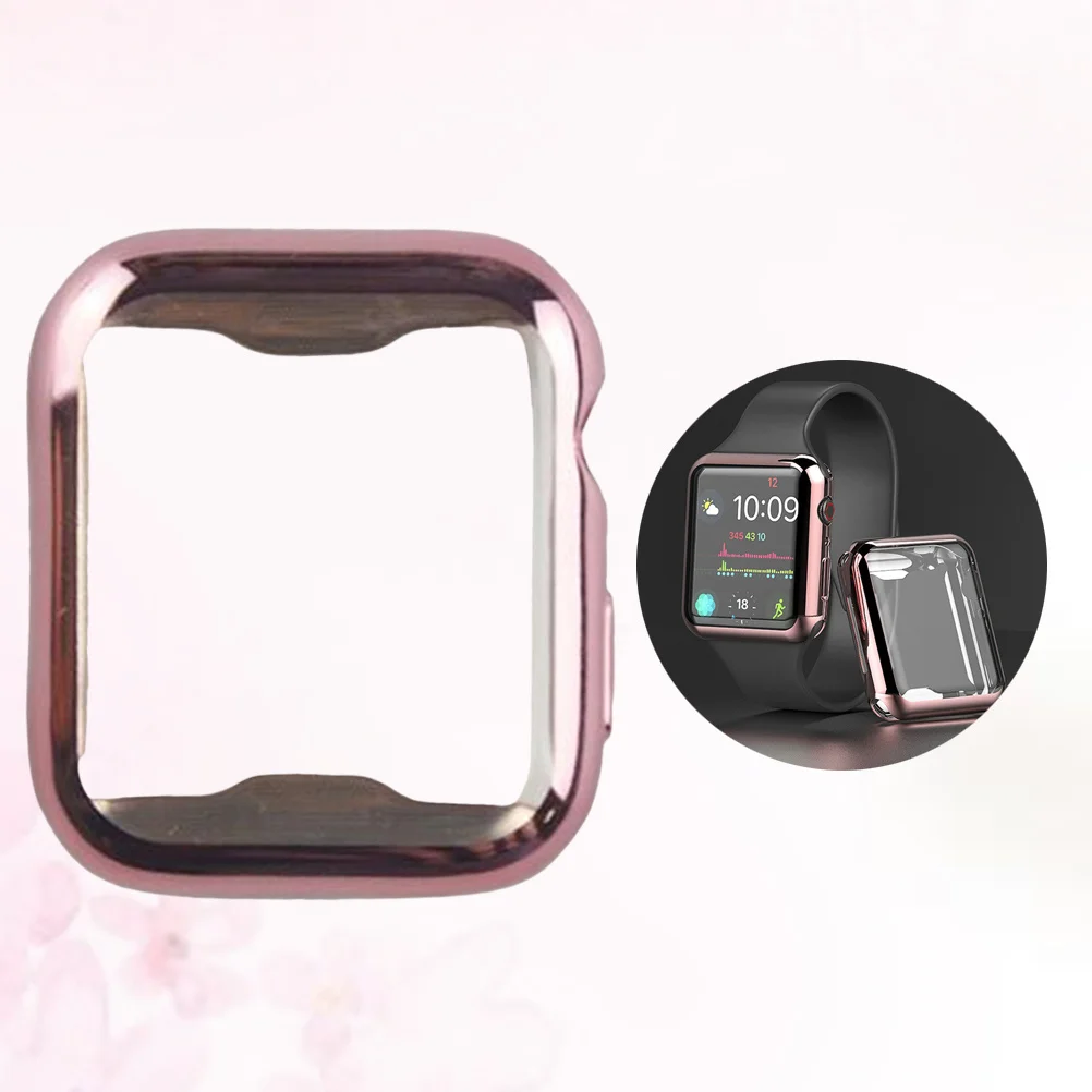 واقي من مادة TPU مقاس 40 مم لساعة 4 غطاء حماية كاملة متعددة الاتجاهات وواقي شاشة ذهبي وردي 4 واقيات #4