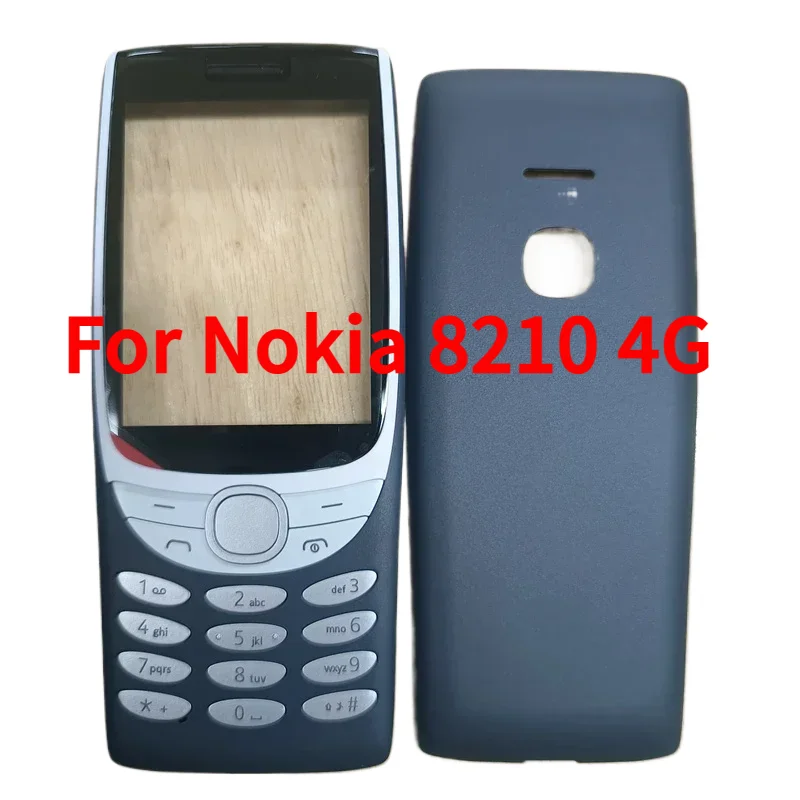 

For Nokia 8210 4G Full Housing Case Front Frame Battery Cover English Keypad (NO Middle Frame)