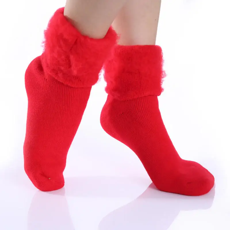 Unisex Warm SKI Socks Extra Thick Cotton Thermal Socks Soft Warm Winter Stocking Lolita Home Sleep Floor Socking Solid Socks