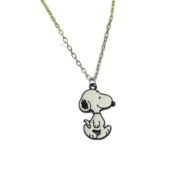 Snoopy Cartoon Creative Kawaii Necklace for Men and Women, Couple Best Friend, Parent-child Style Sweater Chain, Children\'s Gift