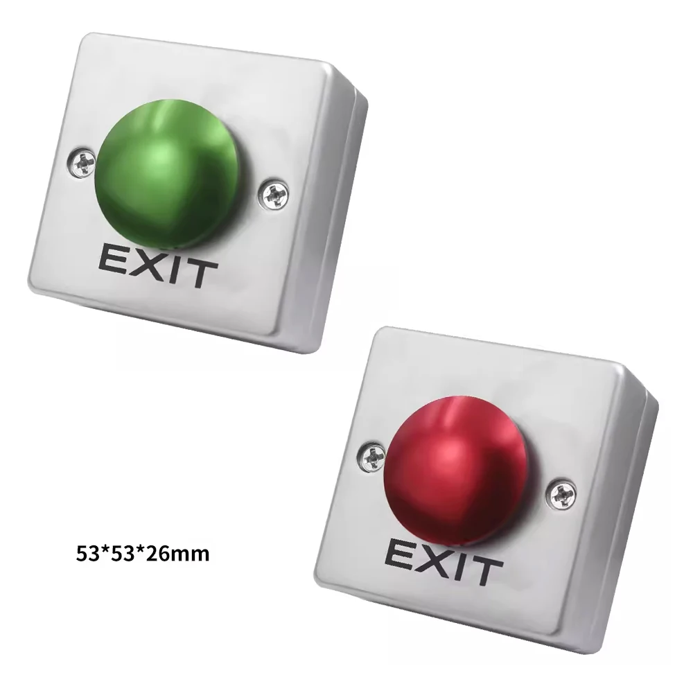 

High Quality Stainless Steel Door Opener Release Metal DC 12V Push Button Green Exit Switch