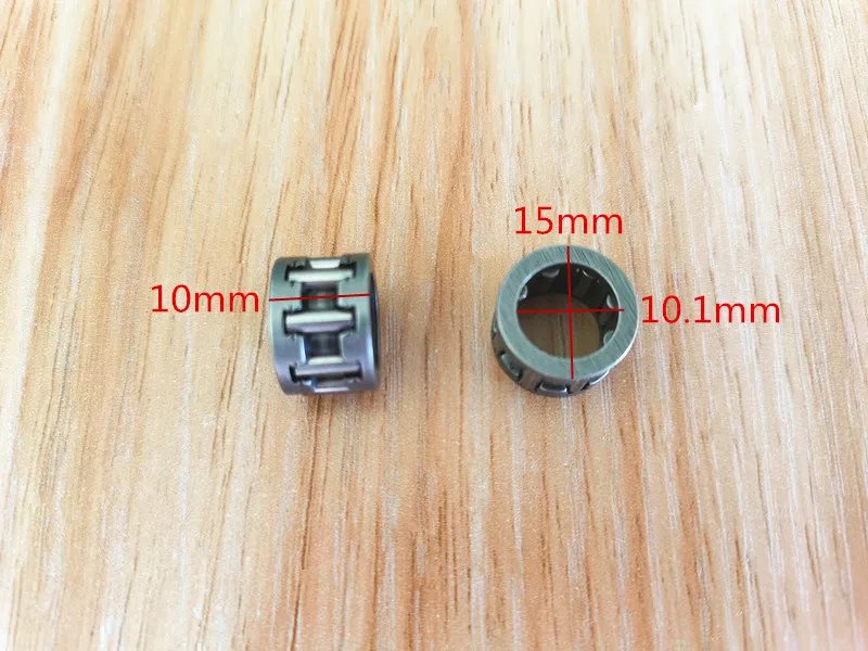 2 X Piston needle bearing 10 X 15 X 10mm for Chainsaw 6210 48F Chain saw cylinder parts good quality