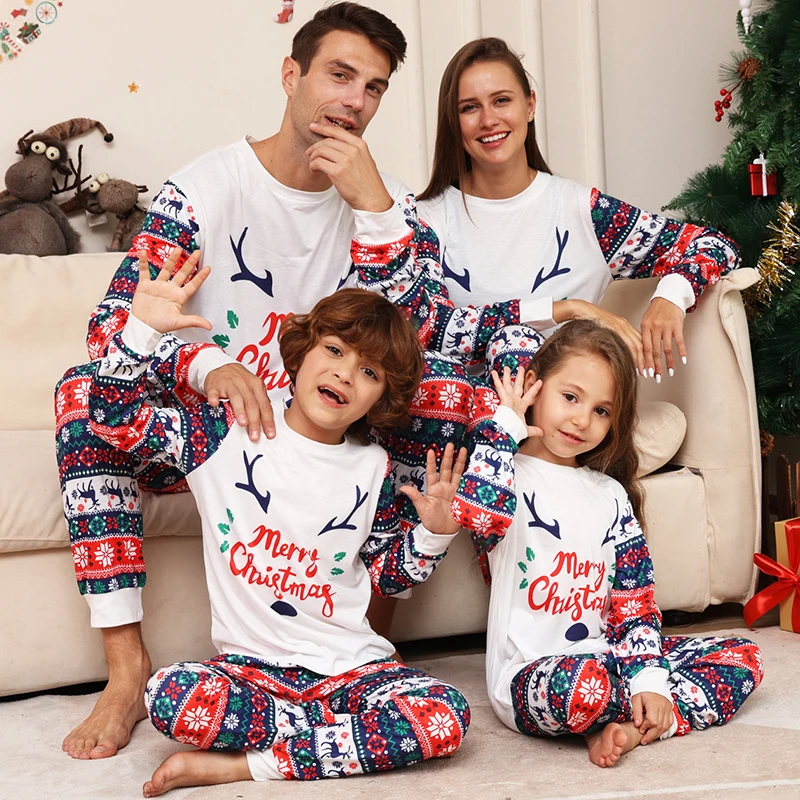 

Family Xmas Matching Pajamas Outfits Adult Kids Baby 2024 News Christmas Couple Clothes Set Sleepwear Family Same Look Pyjamas