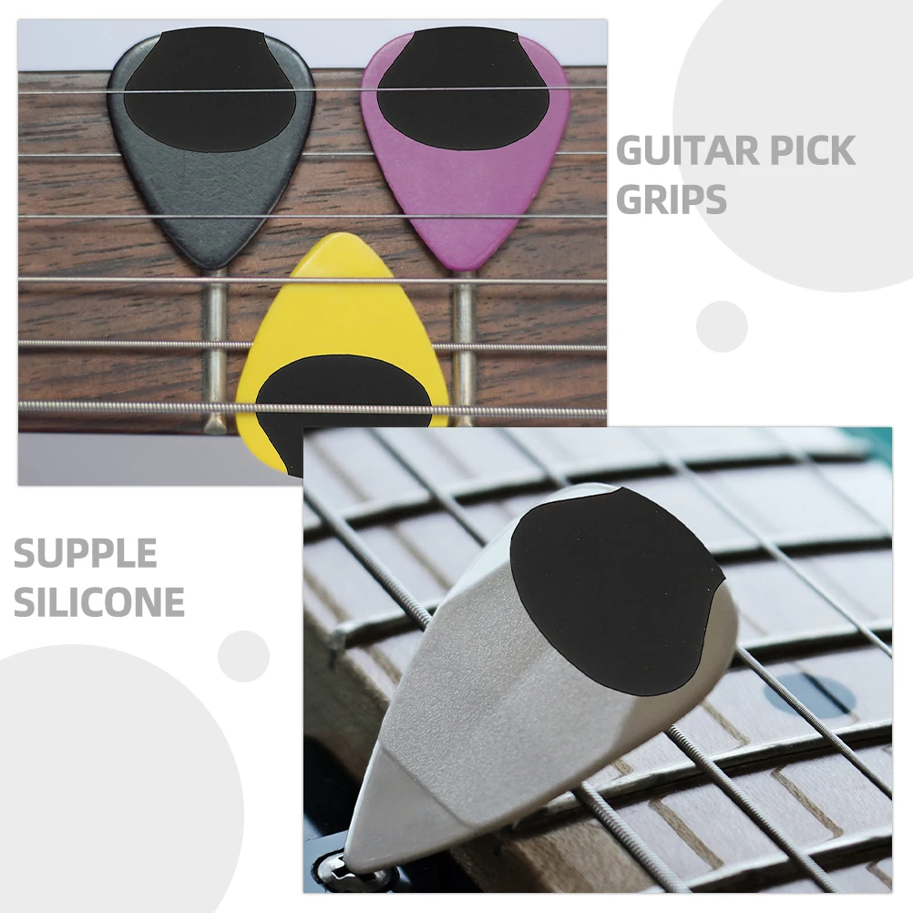 

10 Pcs Anti-slip Stickers for Paddles Grips Guitar Picks Non-slip Acoustic Supplies. Silica Gel Accessories