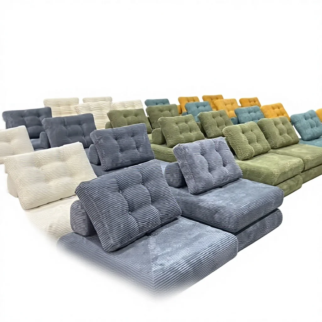 High Density Sponge Box Sofa For Hotel Apartment Living Room Use *Custom Compressed Rolls One Seat Casual Sofa Fabric