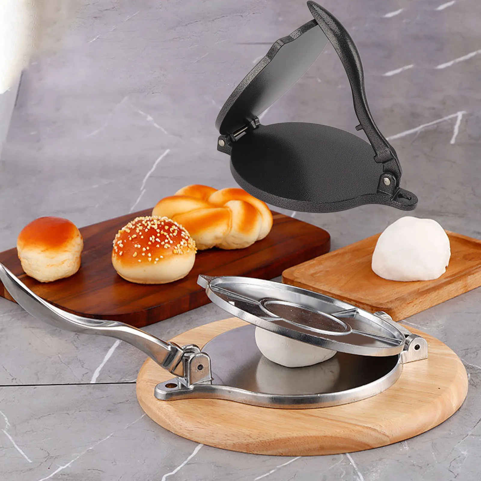 

For Pizza Pie Patty Making Tortilla Press Aluminum Alloy Manual Tortilla Maker Multifunctional Dough Press