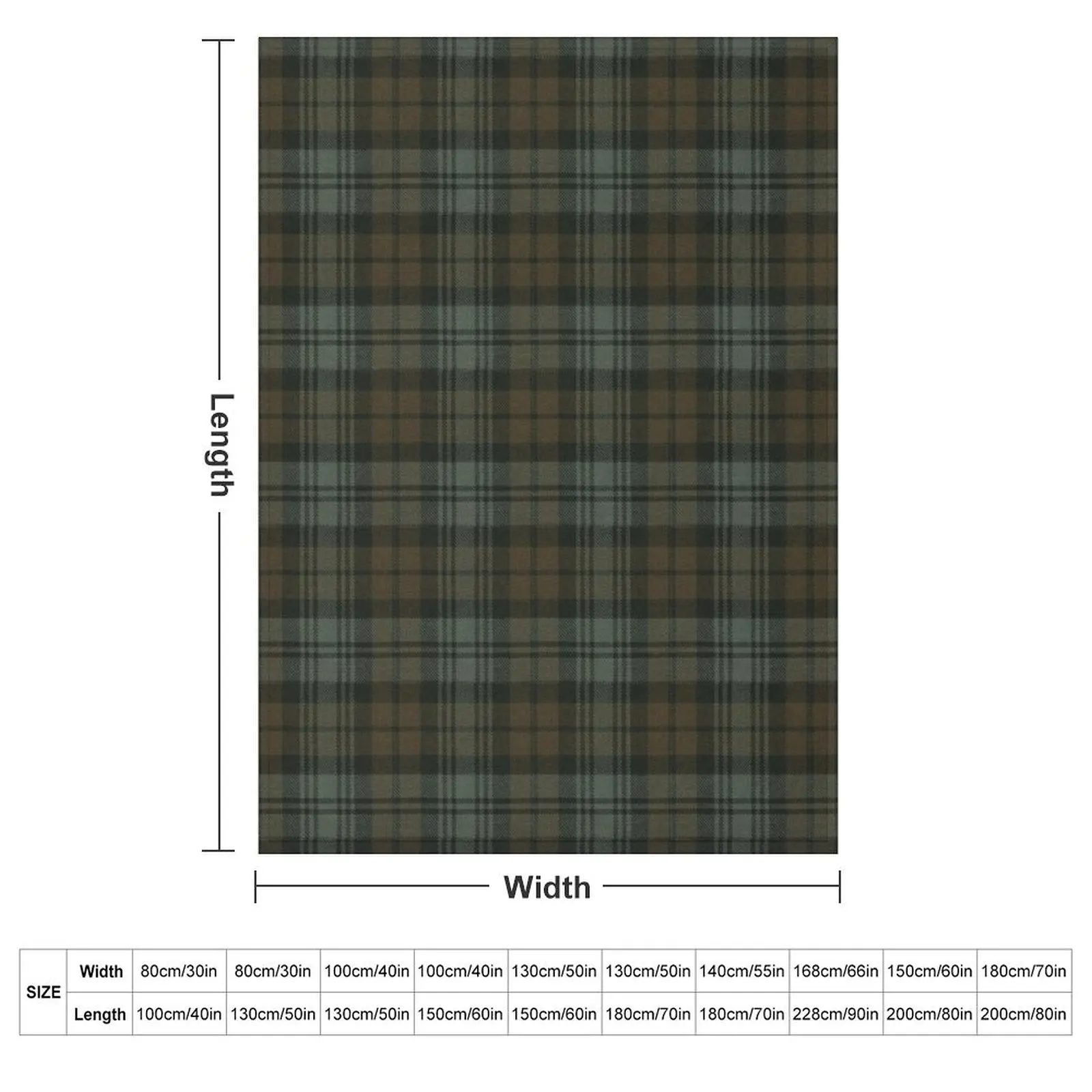 Black Watch Weathered Original Scottish Tartan Throw Blanket sofa bed Large Giant Sofa Blankets For Baby Cute Plaid Bed Blankets
