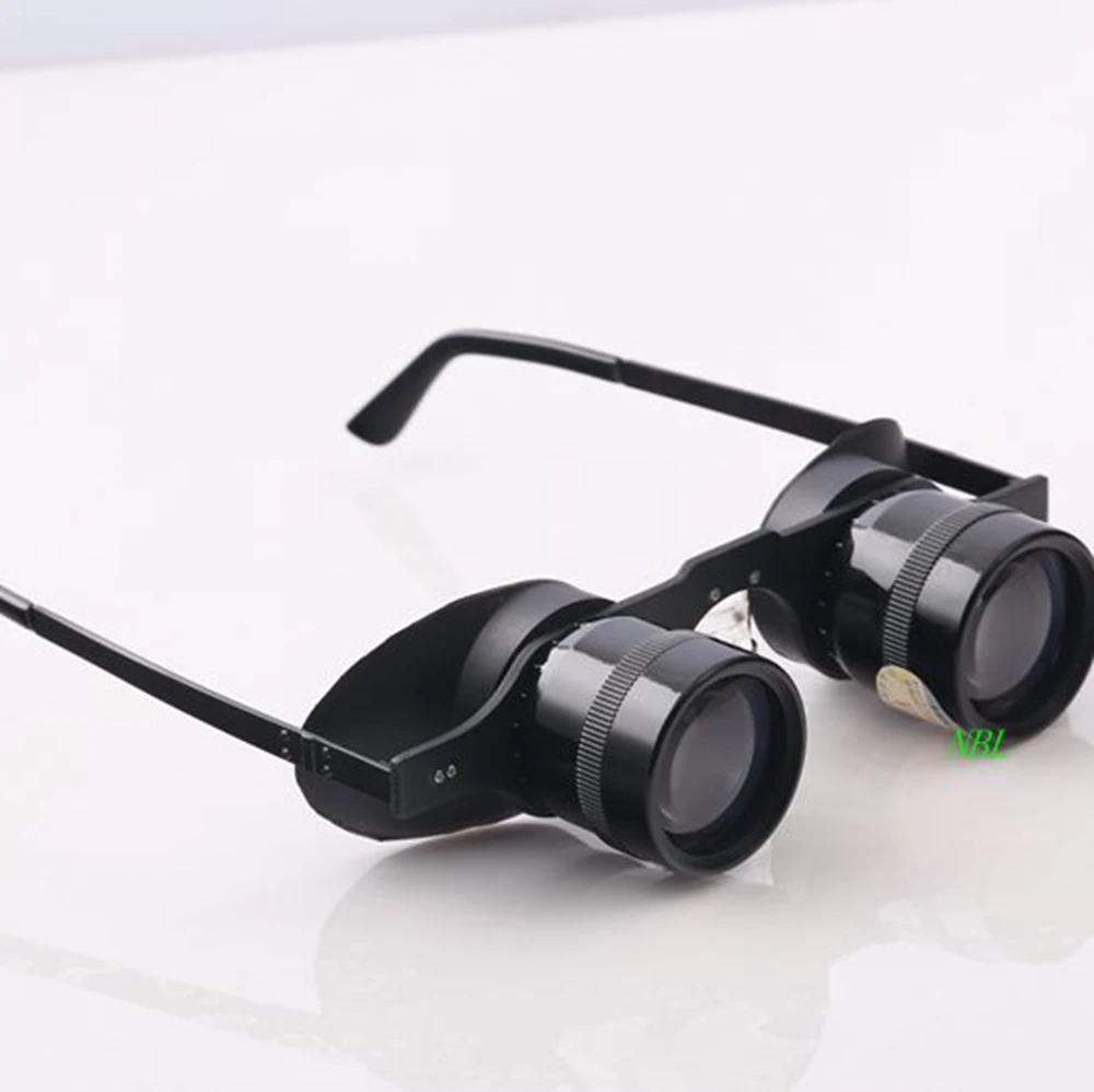 Brand BIJIA 10x34MM Optics Lens Binoculars 10X Magnifying Bule Film Binocular Telescope Watching Opera Fishing Football Glasses