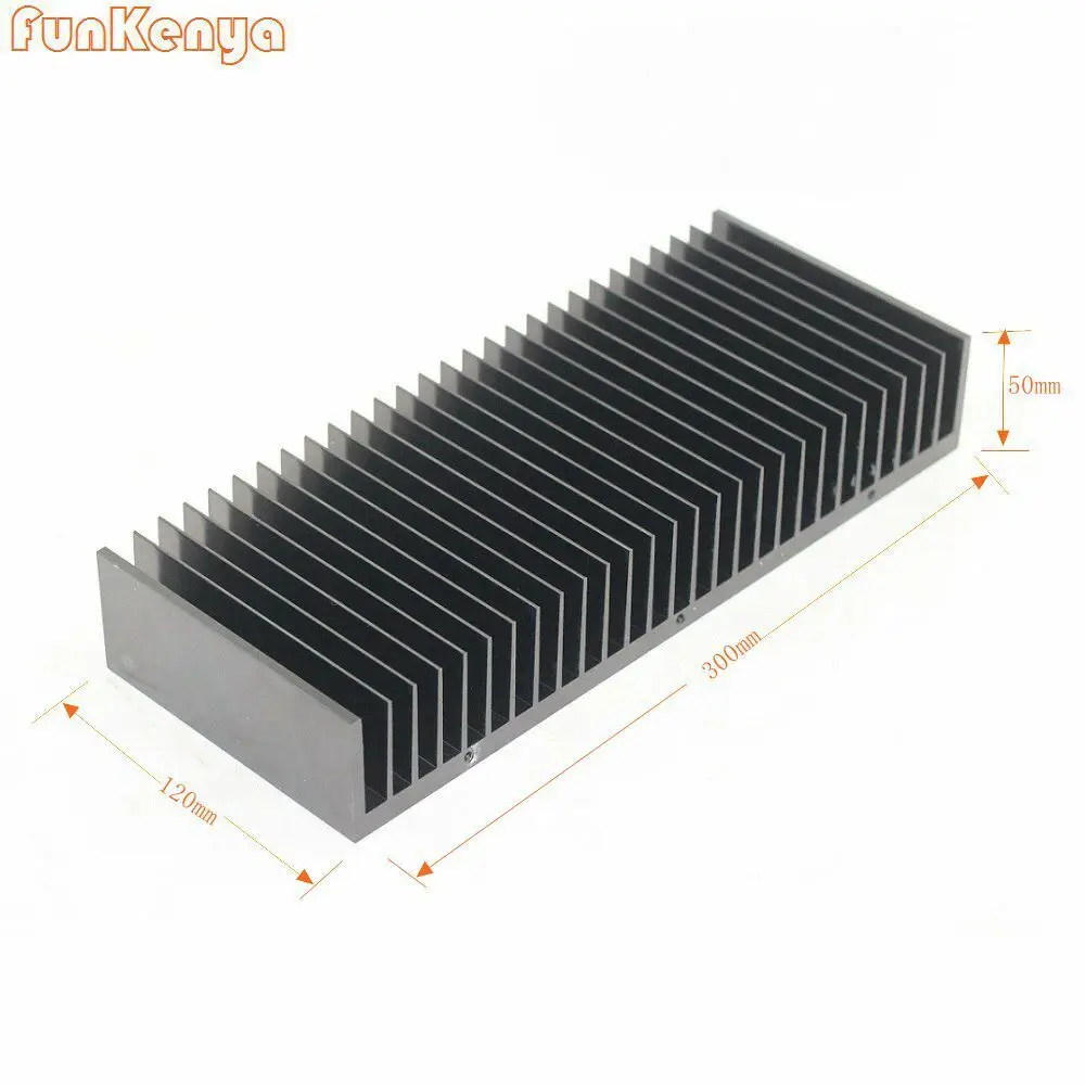 Aluminum heatsink Power Amplifier Anodizing DIY HiFi Kits size 300mm*50mm*120mm