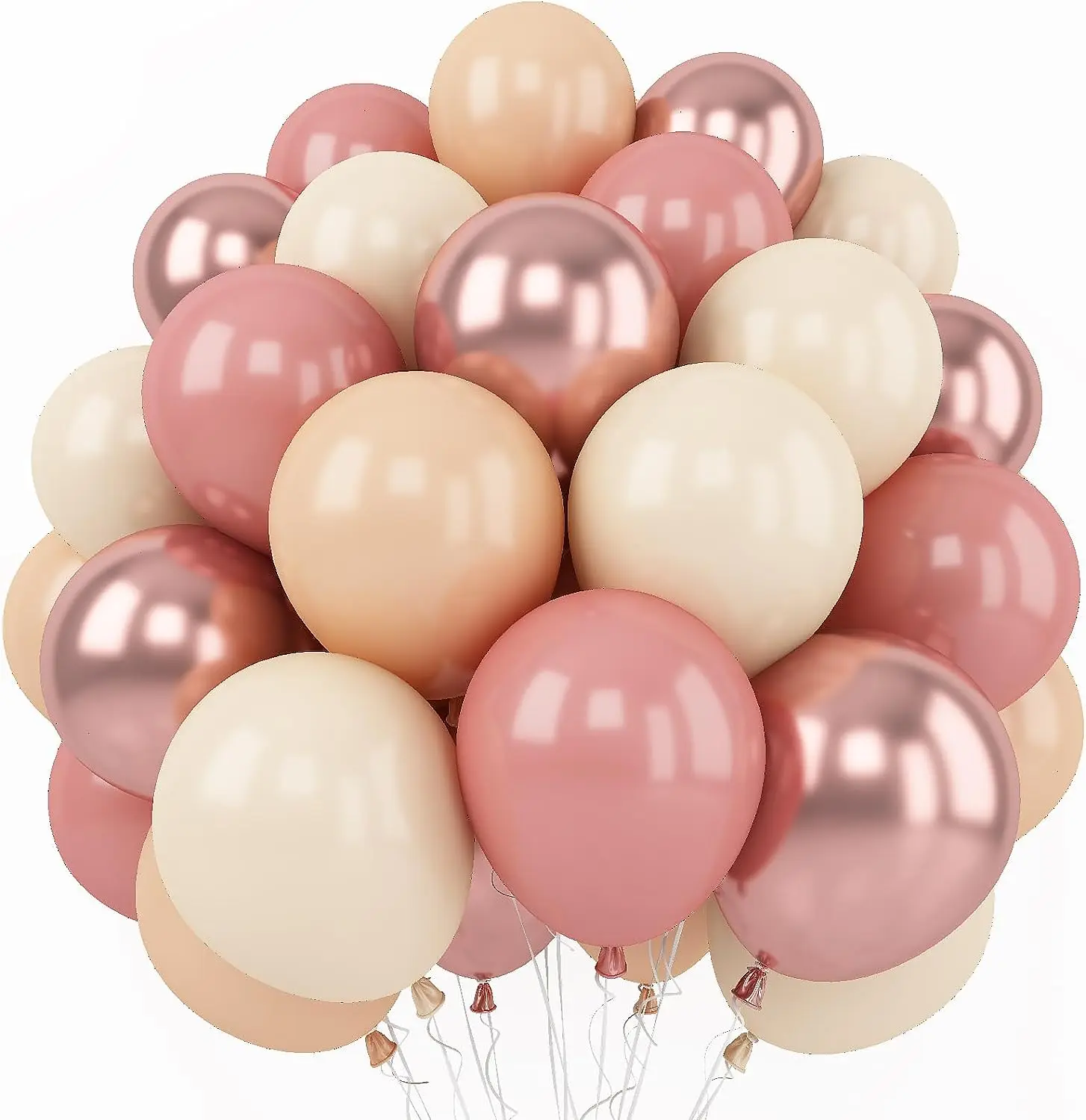 50pcs vintage pink balloons, wedding party balloon garland arch set, metallic rose gold balloons suitable for wedding, birthday